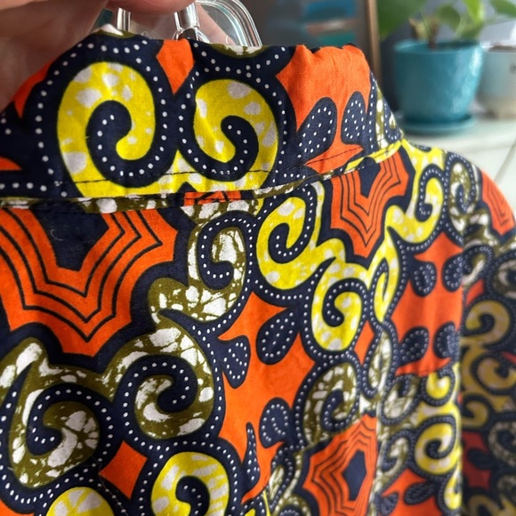 African Earthy Tones Ankara Oversized Shirt XXL - Picture 10 of 16
